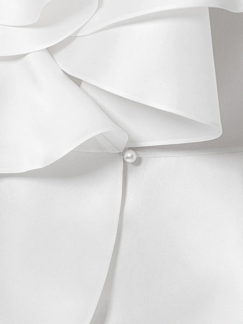 White Organza Top With Ruffles, 5