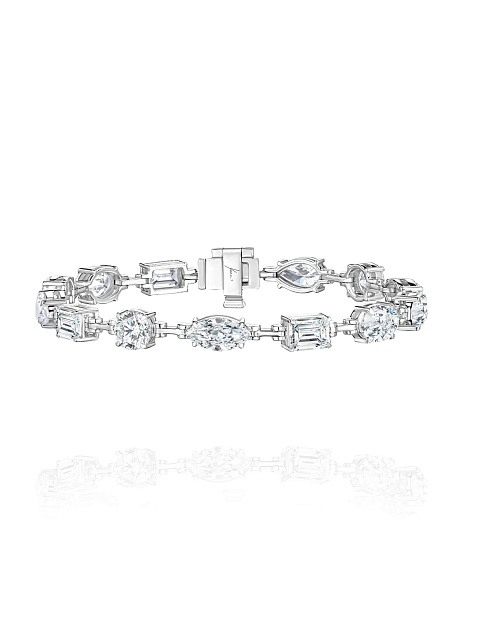 White gold bracelet with LG diamonds, 1