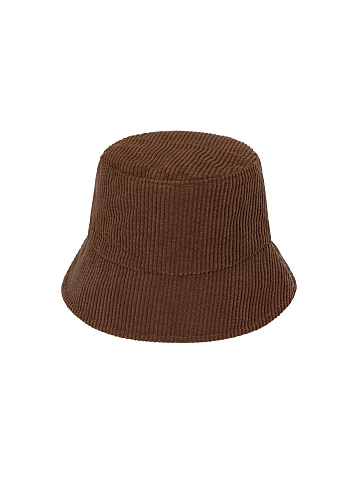 Chocolate Embroidery Corduroy Bucket Hat, 2