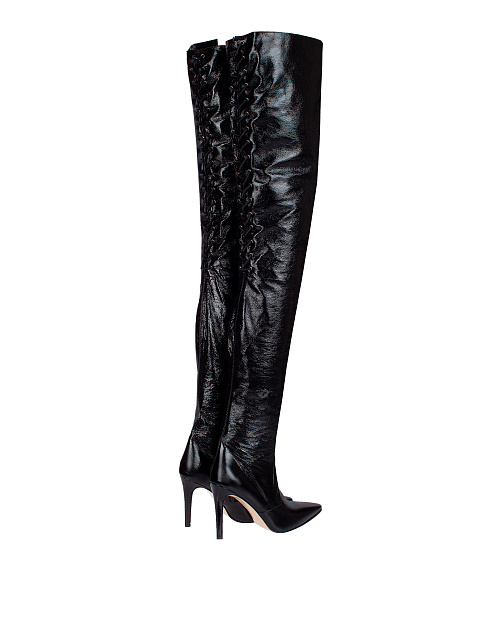 Black Patent Leather Jack Boots, 3