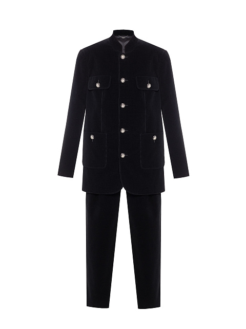 Black Velvet Jacket And Trouser Suit, 1