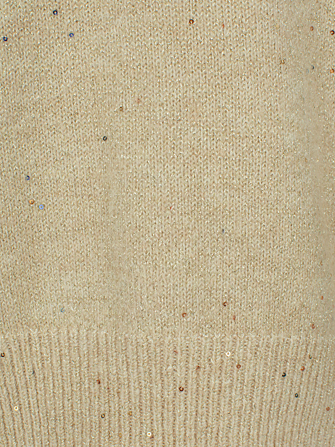 Beige Lurex & Sequins Jumper, 3