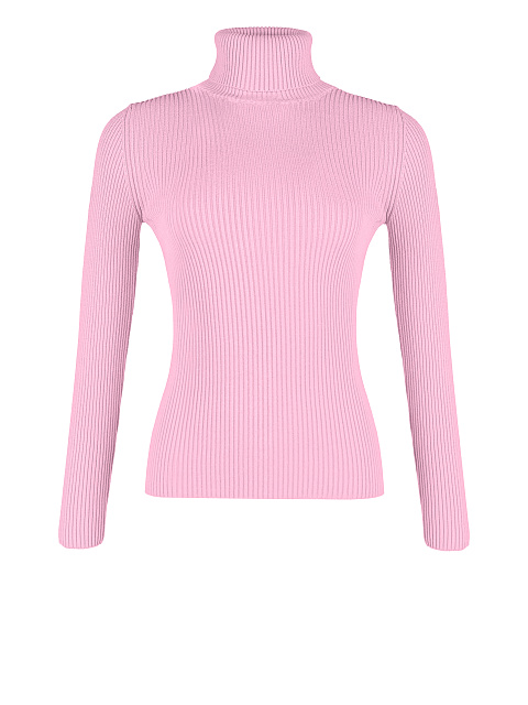 Pink ribbed knit turtleneck, 1 Pink ribbed knit turtleneck, 1