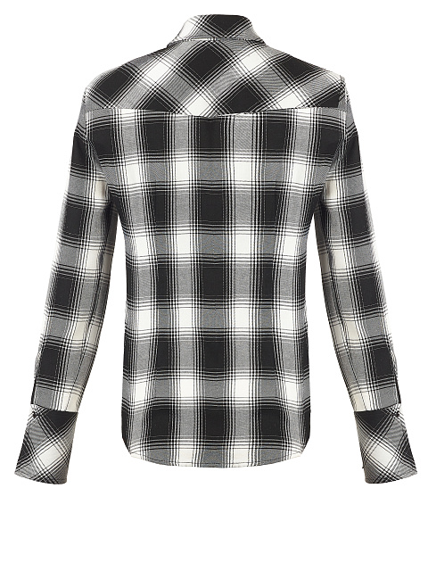 B/W Wool & Rayon Checked Shirt, 2 B/W Wool & Rayon Checked Shirt, 2