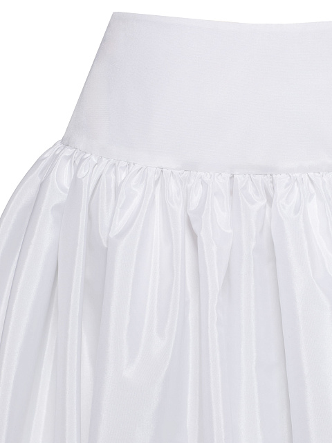 White Taffeta Midi Skirt, 4