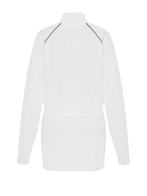 White Tracksuit Of Sweatshirt And Mini Skirt, 2
