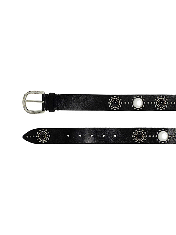 Black leather belt, 2
