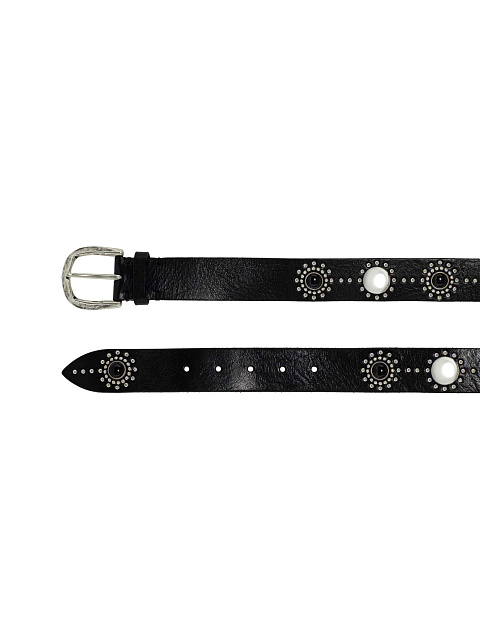 Black leather belt, 2