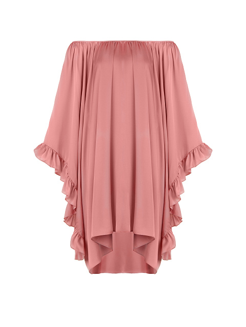 Coral Off-Shoulder Dress, 1