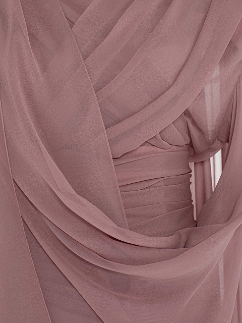 Draped chiffon dress, 7