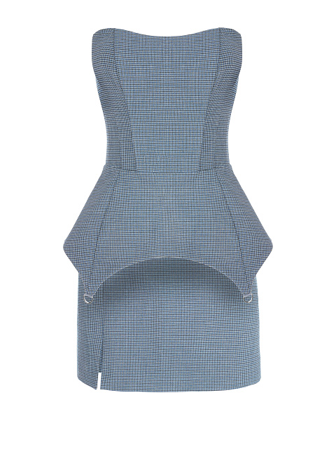 Light Grey Houndstooth Corset & Skirt, 1 Light Grey Houndstooth Corset & Skirt, 1