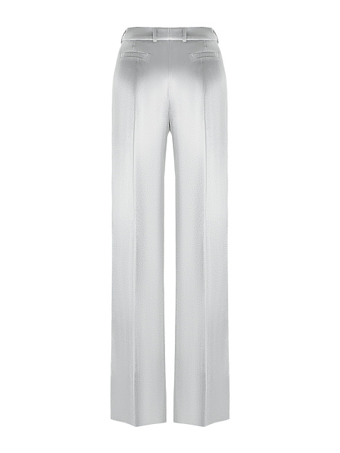 Silver Velvet Straight Leg Trousers, 2