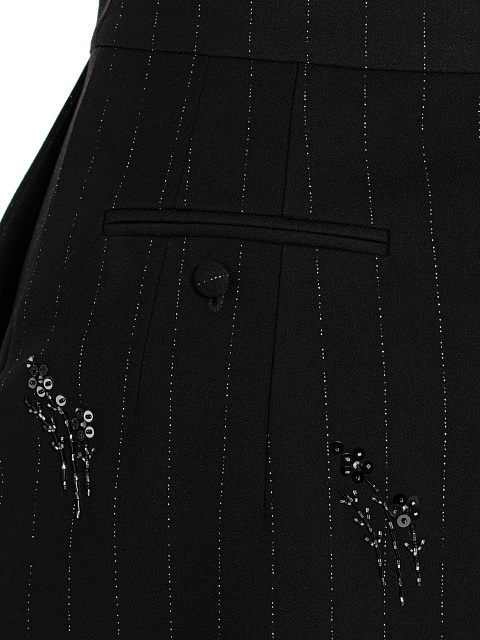 Striped skirt with floral embroidery, 6