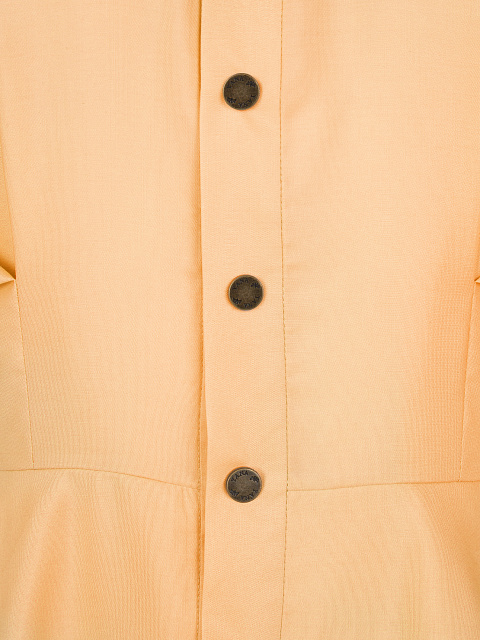 Peach Cotton Shirt Mini Dress, 3