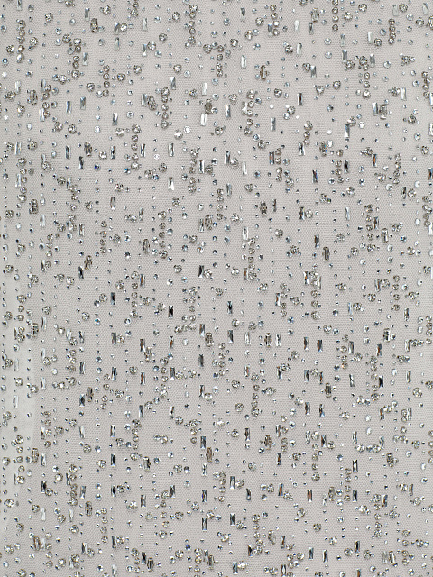 White mini dress with crystals, 3