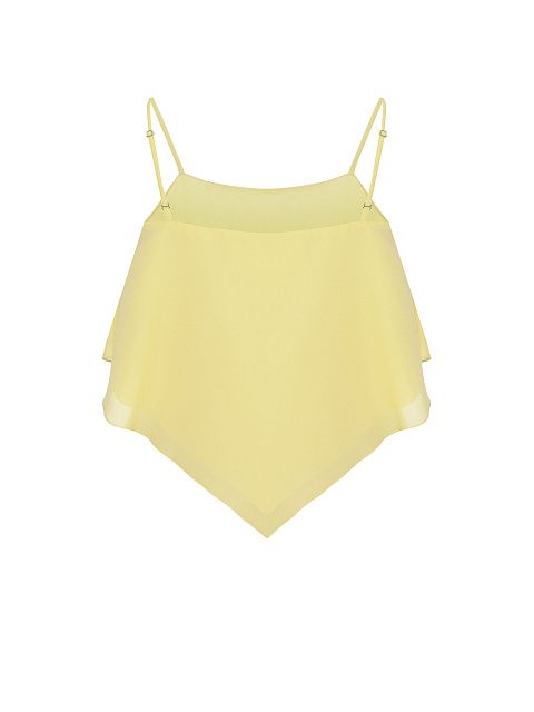 Yellow Asymmetric Chiffon Top, 2 Yellow Asymmetric Chiffon Top, 2