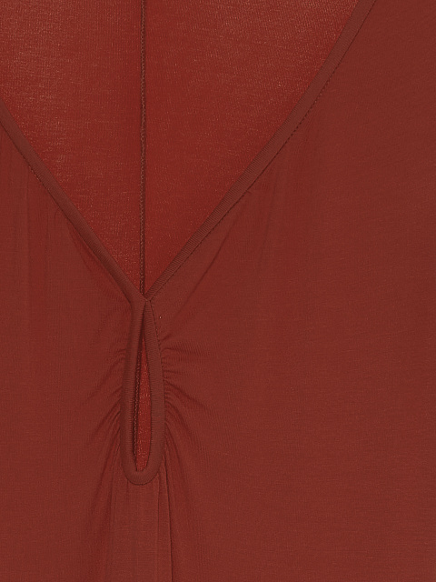 Brown Rayon Jersey Maxi Dress, 3