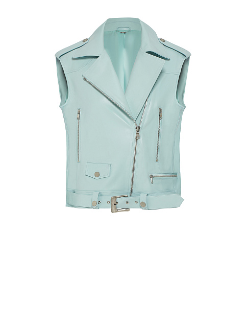 Blue Leather Vest, 1