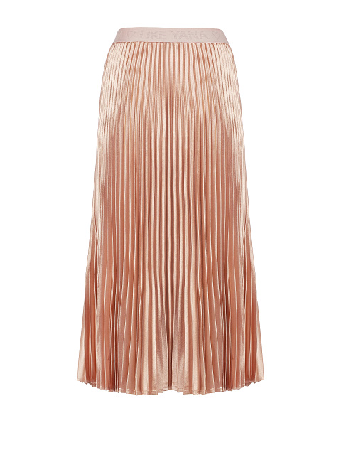 Light Pink Pleated Midi Skirt, 3