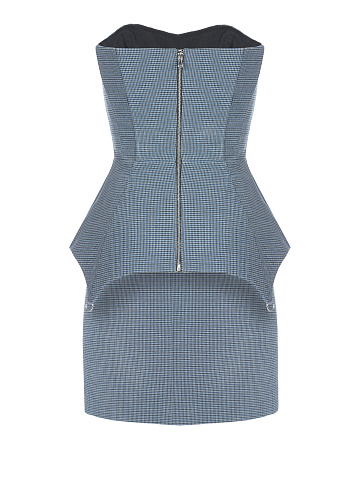 Light Grey Houndstooth Corset & Skirt, 2