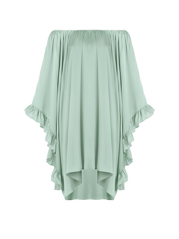Green Off-Shoulder Dress, 1