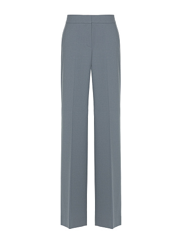 Gray-blue Straight Trousers Made Of Suit Fabric, 1