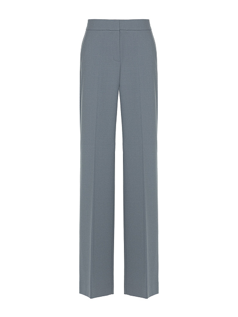Gray-blue Straight Trousers Made Of Suit Fabric, 1