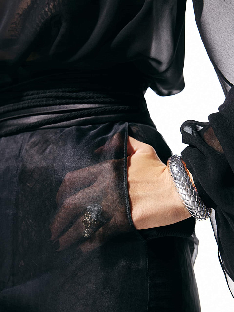 "Dragon" bracelet in white gold, 2