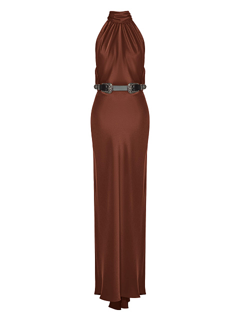 Brown maxi dress, 1