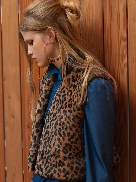 Rose Gold & Smoky Quartz Hoop Earrings, 2