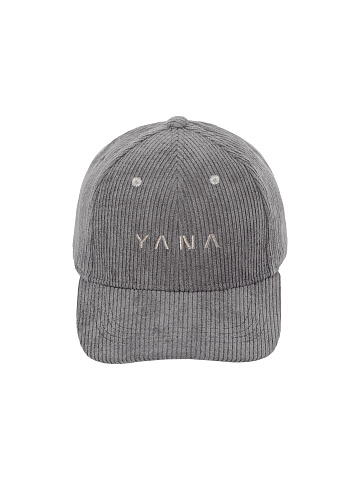 Light grey corduroy cap with Yana embroidery, 2
