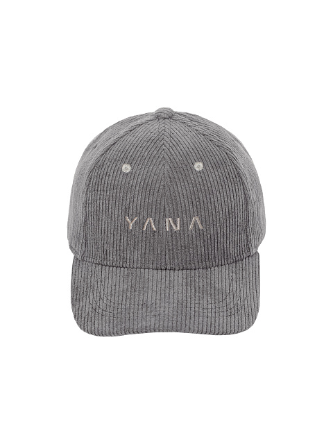 Light grey corduroy cap with Yana embroidery, 2