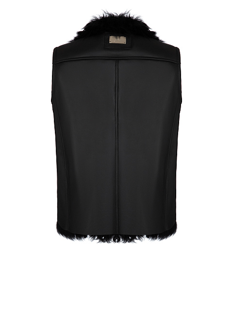 Black Shearling Vest, 2