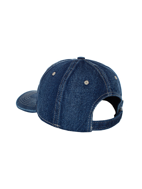 Beige YD Embroidered Dark Blue Denim Cap, 3