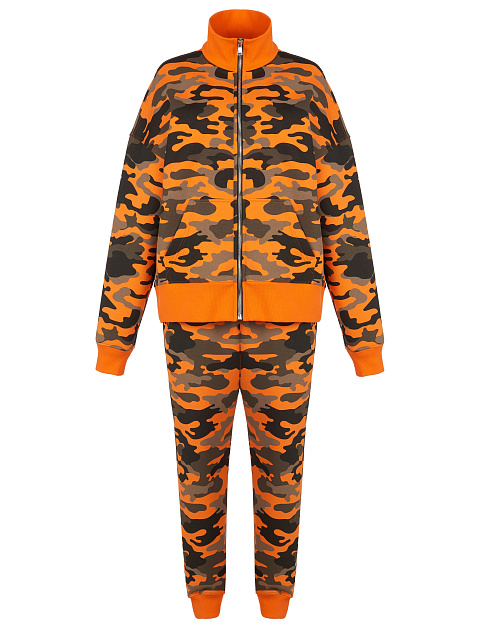 Men's Orange Camouflage Jersey Suit, 1