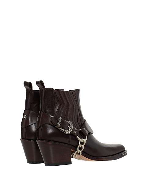 Brown leather cowboy boots, 3