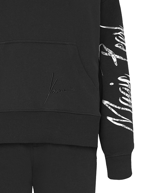 Dragon Printed Black Jersey Suit, 3