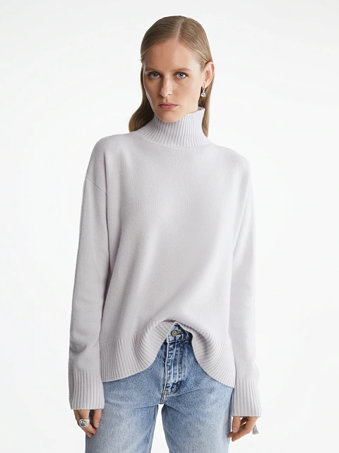 Lilac Royal Cashmere Turtleneck Sweater, 2 Lilac Royal Cashmere Turtleneck Sweater, 2