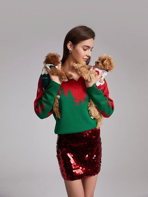 Red Sequined Mini Skirt, 7