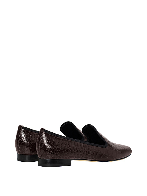 Brown leather loafers, 4
