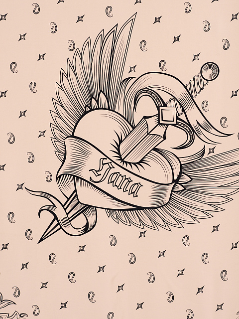 Light Pink Silk Printed Scarf, 2