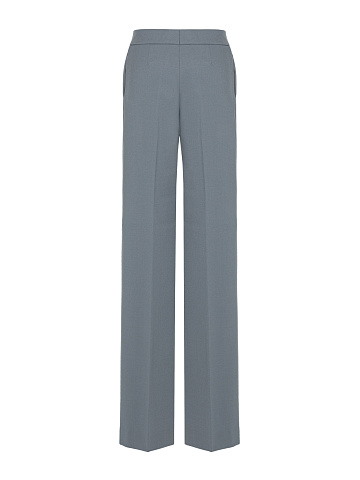 Gray-blue Straight Trousers Made Of Suit Fabric, 2