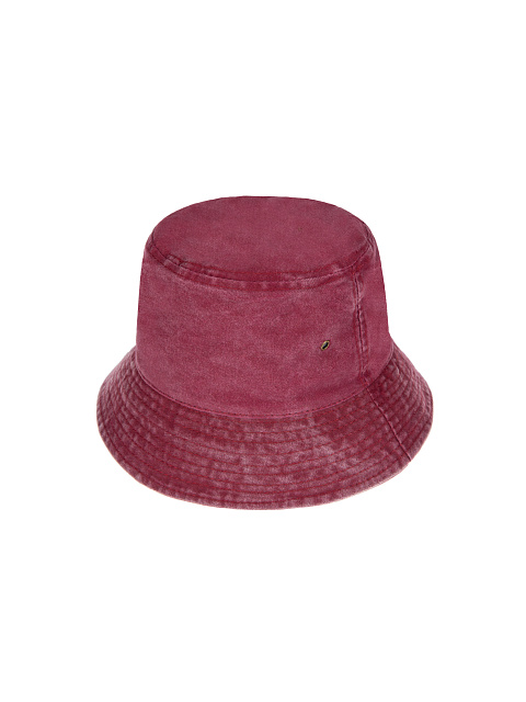 Burgundy Embroidered Cotton Bucket Hat, 2