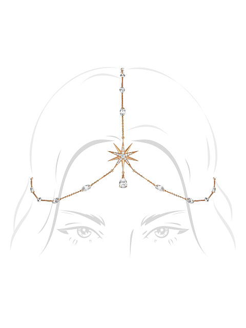 Cubic Zirkonia & Gold-Plating Silver Ferronniere, 1