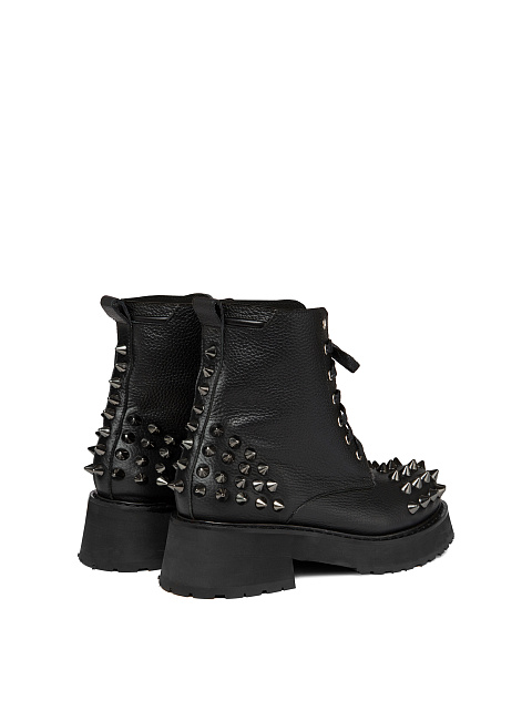 Black Leather Boots With Black Studs, 3