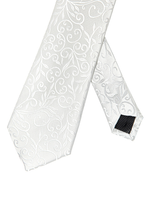 White Floral Pattern Tie, 3
