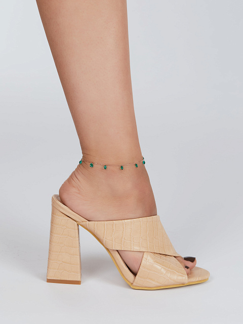 Rose Silver & Heart Shaped Cubic Zirkonia Anklet, 2 Rose Silver & Heart Shaped Cubic Zirkonia Anklet, 2