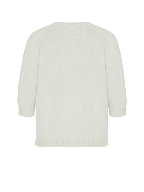 White Angora Short Sleeve Jumper, 2