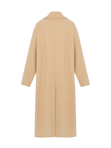 Voluminous Beige Single-breasted Coat, 2