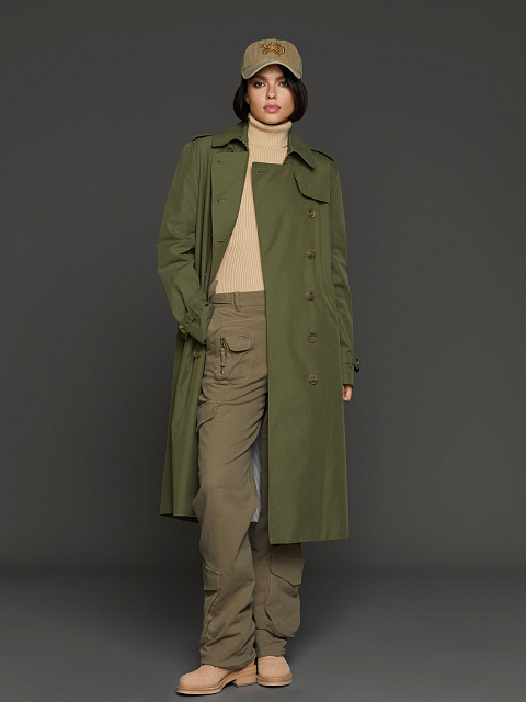 Khaki Cotton Trench Coat, 10 Khaki Cotton Trench Coat, 10